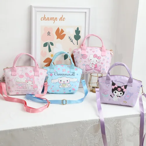 Vista 2 de TradWloth - Lindo Mini Bolso Bandolera, Bolso de Hombro de Piel Sintética Suave para Mensajero, Bolso de Mano de Dibujos Animados, 2 Piezas