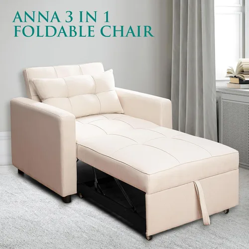 Vista 9 de Naomi Home Silla cama 3 en 1 – Silla convertible cama – Silla convertible, sofá convertible multiposición para espacios pequeños, sofá convertible