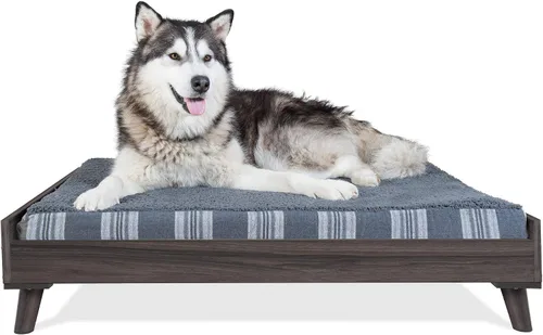 Vista 11 de Furhaven Pet – Sofá de felpa ortopédica para perro, cama con forma de L, tumbona ergonómica con contorno de cuna, cama para perros y gatos, varios