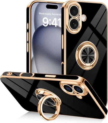 Vista 14 de Funda diseñada para iPhone 17 Pro Max con soporte de anillo, color azul