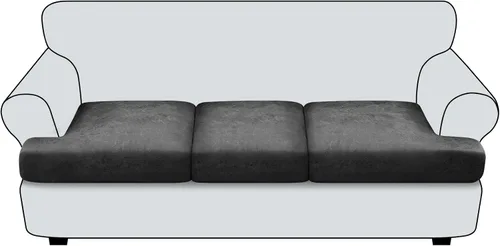 Vista 85 de Funda de cojín para sofá con aspecto de cuero, 1 unidad, elástica, para sala de estar, funda de cojín individual para sofá, protector de asiento