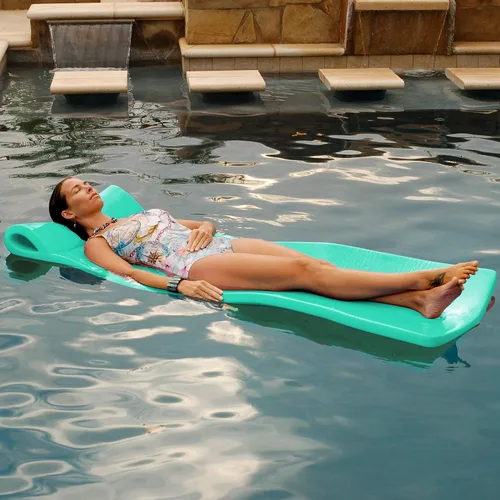 Vista 5 de Pool Mate Flotador grande de espuma para piscina, azul Bahama