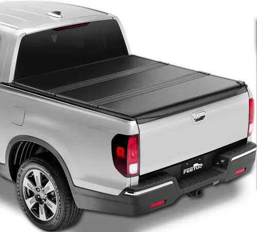 Vista 22 de FRP Cubierta rígida de tres pliegues para cama de camioneta para 2015-2025 Chevy Colorado/GMC Canyon, cama de 6.2 pies (74")
