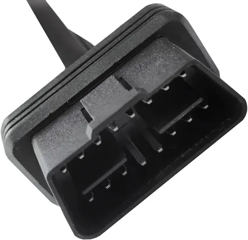 Vista 5 de Cable de extensión OBD2, cable de extensión OBDII ultrafino macho a hembra, cable de extensión OBD de 16 pines, 2 cables planos, diagnóstico