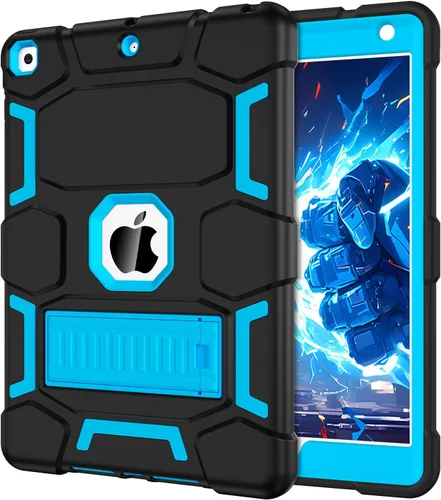 Vista 25 de CCMAO Funda para iPad de 6ª/5ª generación (9.7 pulgadas, 2018/2017), iPad Air de 2ª generación (2014) con soporte, funda protectora híbrida a prueba
