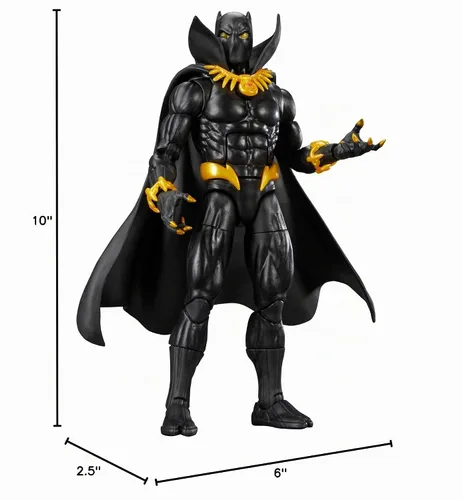 Vista 10 de Marvel Legends Series Black Panther, Figura de acción coleccionable de Comics de 6 pulgadas Marvel Legends Avengers Figura de acción de 6 pulgadas