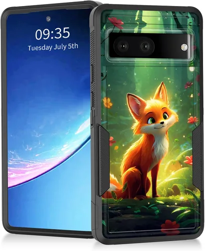 Vista 119 de Funda para Pixel 7a, resistente de doble capa híbrida de policarbonato duro de goma suave a prueba de golpes para Google Pixel 7A 6.1 pulgadas