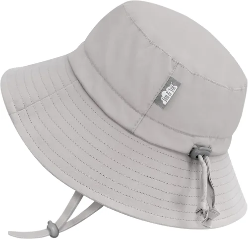 Vista 19 de JAN & JUL - Gorro de sol con capucha de algodón Grow-with-Me para bebés y niños Verde militar
