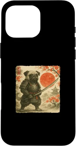 Vista 19 de Pug Samurai Japanese Warrior Costume Sumi-e Art Funny Case for iPhone 17