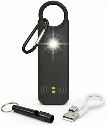 Vista 12 de VOLTEK Personal Safety Alarm + Whistle Set for Women - Extra Loud 135 dB, LED Strobe Light, USB-C Rechargeable, Intrusion Mode (Doors, Windows)