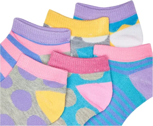 Vista 2 de Jefferies Socks Calcetines de corte bajo con puntosrayas, paquete de 6 pares