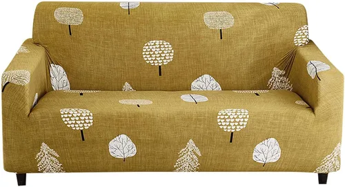 Vista 21 de MBROS Funda estampada para sofá, funda de sofá de tela elástica elástica, 1 pieza, antideslizante, universal, de elastano, protector de muebles
