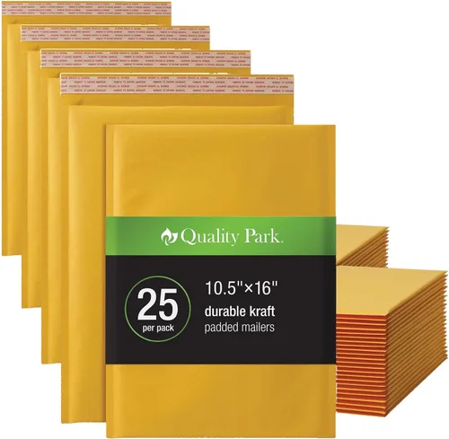 Vista 8 de Quality Park - Sobres acolchados de burbujas de 6 x 9 pulgadas, sobres de papel kraft, sobres de envío marrones duraderos con cierre autoadhesivo