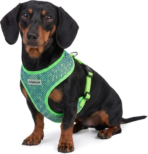 Vista 12 de Arnés para perro Parisian Pet - Arnés de libertad ajustable - Chaleco para perro de camuflaje verde - Arnés para perro de 100% tela de malla
