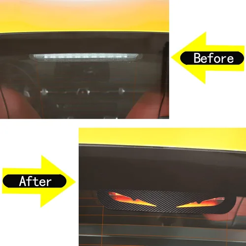 Vista 6 de Calcomanía de tercera luz de freno compatible con Toyot@ Supra GR A90 A91 MK5 2019-2024, calcomanía de montaje alto para tercera luz de freno