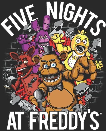 Vista 2 de Five Night at Freddy's Breaking Walls - Camiseta negra para niño