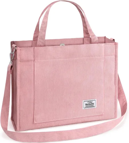 Vista 17 de Corduroy Tote Bag for Women Small Satchel Bag Mini Tote Bag Aesthetic Crossbody Handbag - School Work Travel Shopping