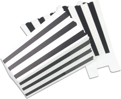 Vista 5 de Mini cajas de papel para palomitas de maíz a rayas blancas y negras, cajas de golosinas, caja de regalo de cumpleaños, cajas de aperitivos, cajas