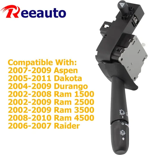 Vista 2 de Interruptor de señal de giro multifunción Reemplazo de control de limpiaparabrisas para 02-08 Ram 1500 2500,05-10 Dakota, 04-09 Durango, reemplaza a