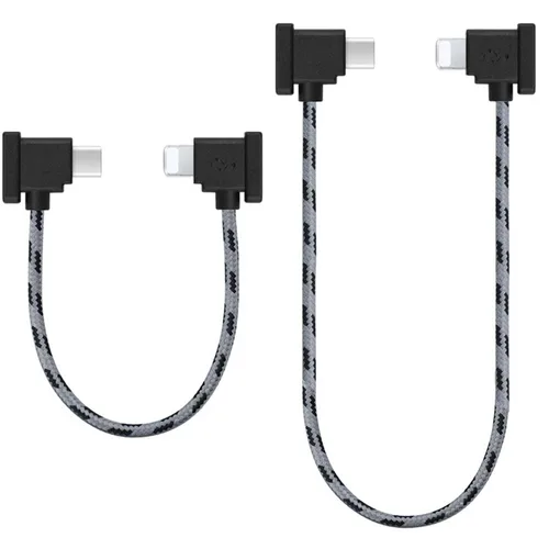Vista 10 de Cable de control remoto micro a USB C de 1 pie+0.5 pies (paquete de 2) para iPhone 17/16/16e/15 Pro Max, DJI Mavic Mini SE, Mavic 2 Pro/Zoom/Air