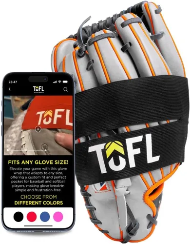 Vista 9 de TOFL Banda de guante de béisbol para moldear guantes Correa elástica con cierre ajustable para formar y almacenar bolsillos Accesorio de cuidado