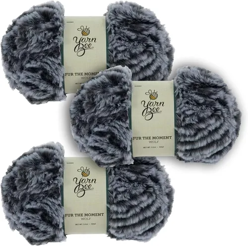 Vista 16 de Bee - Hilo súper voluminoso para tejer y tejer, madeja suave de 62 yardas de hilo 100% poliéster para mantas, sombreros y más, accesorios de Negro