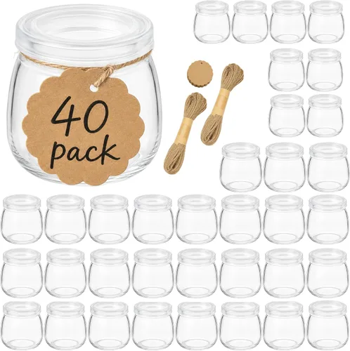 Vista 8 de Paquete de 84 mini tarros de plástico de 4 onzas con tapas para recipiente Plástico-84Pack-Negro