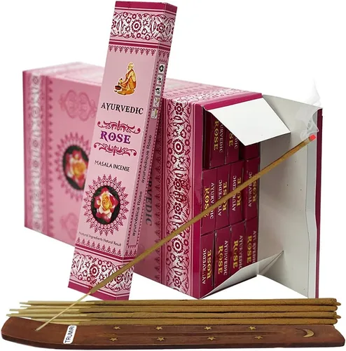 Vista 12 de Dragons Blood Inciense Sticks and Holder Bundle Ayurvedic Hand Made Insence Insence