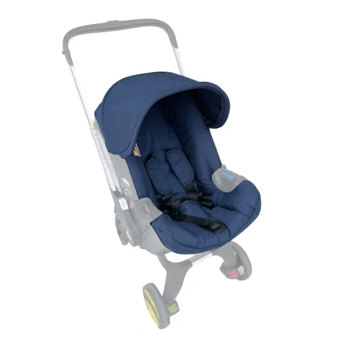 Vista 11 de Kits de cambio de cojín de asiento, ropa, sombrilla, toldo para cochecito compatible con asiento de automóvil y cochecito Doona (negro)