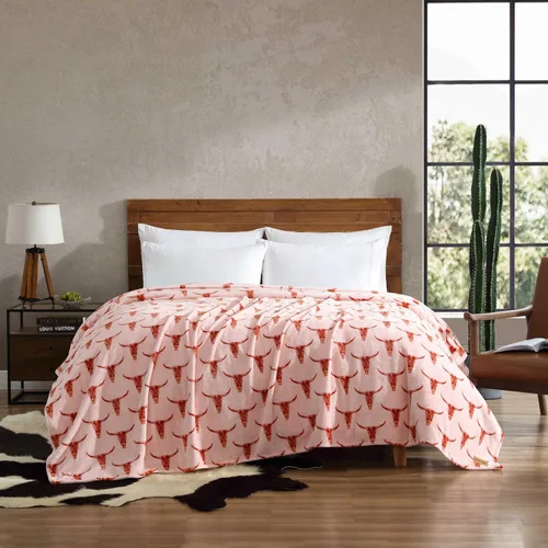 Vista 6 de Wrangler - Manta individual, ropa de cama de felpa estampada suave para Rojo azteca