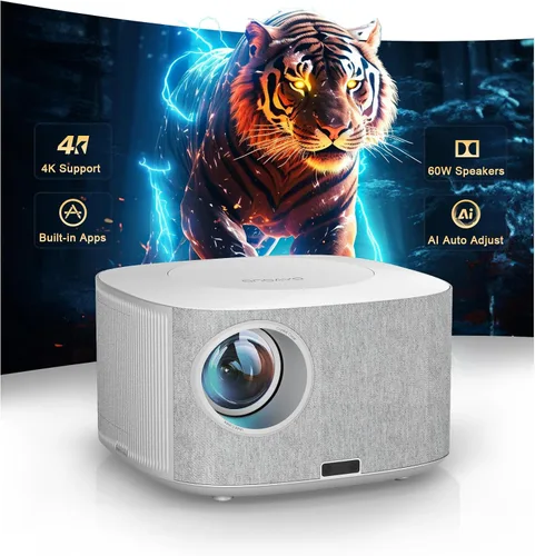 Vista 8 de Outdoor-Projector-4K with WiFi and Bluetooth:[3500 Bright/60W Dolby Audio/Official Licensed Apps],Smart-Projector with AI Auto Focus,ONOAYO ONO5Pro