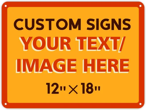 Vista 9 de Letreros personalizados de metal para exteriores de 12 x 12 pulgadas, a prueba de óxido, letreros de jardín, letreros de seguridad, letreros