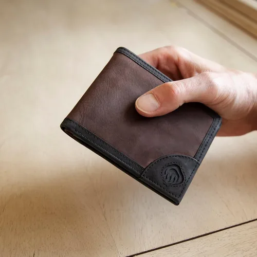 Vista 10 de WOLVERINE Billetera plegable de lona/cuero para hombre