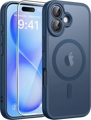 Vista 336 de FNTCASE - Funda para iPhone 16 Pro: magnética, mate, translúcida, de grado militar, protectora contra caídas, resistente, fina, duradera y a prueba