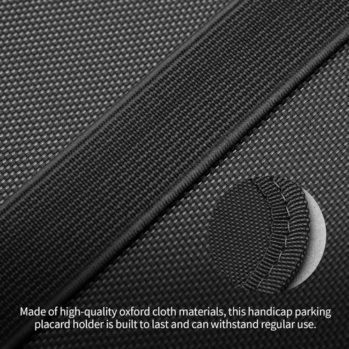 Vista 5 de Soporte para cartel de discapacitados para automóvil, protector de letrero de permiso de estacionamiento para discapacitados para visera