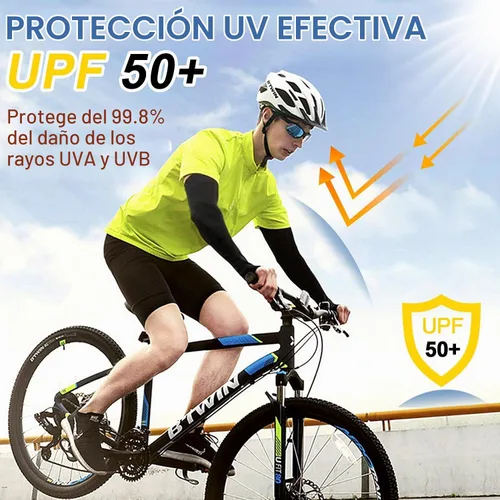 Vista 2 de beister Mangas de brazo para hombres y mujeres, protección solar UV UPF 50+ 3 pares negro+blanco+gris (sin moda)
