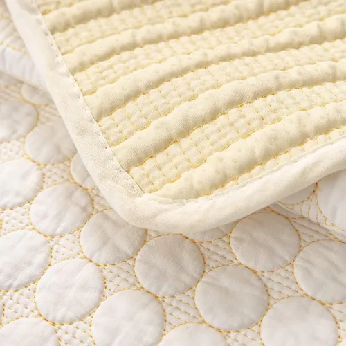 Vista 7 de vctops Funda acolchada para sofá con patrón geométrico bohemio, de algodón de color liso, antideslizante, protector de muebles para perros y Crema a