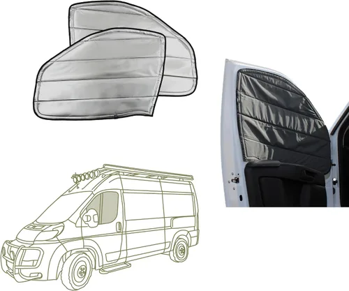Vista 7 de VanEssential Cubierta Aislante con Oscurecimiento Total para Ventana de Tripulación Diseñada para RAM Promaster Marco de Ventana de Metal Desnudo