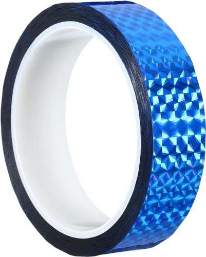 Vista 31 de PATIKIL Cinta prisma de 0.2 pulgadas x 55 yardas, adhesivo reflectante holográfico metalizado para detallar decoración de pared, arte, azul