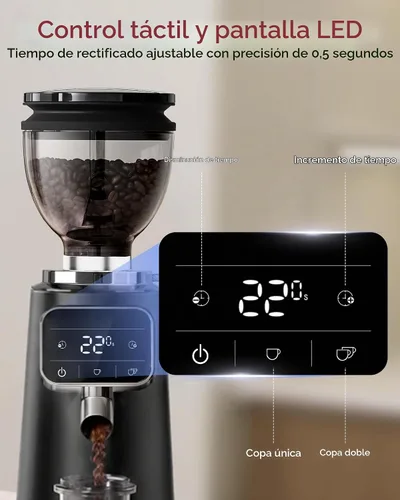 Vista 7 de Tuni Molinillo de grano de café G3 de 2.520 in, 100 ajustes de molienda Negro