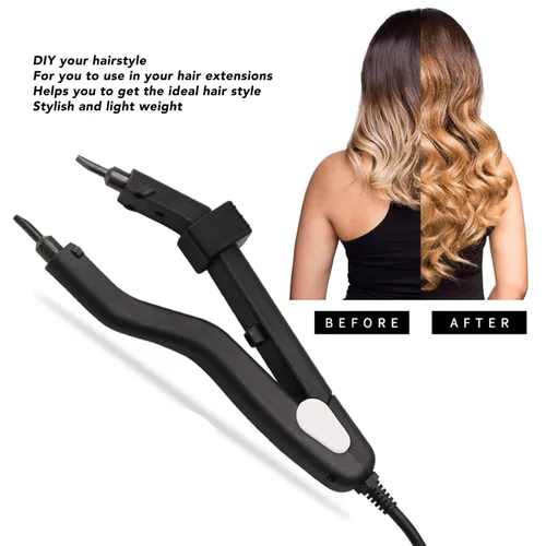Vista 2 de Sonew Fusion - Herramienta de extensiones de cabello, varita profesional de conexión de hierro térmico para extensiones de cabello, 100-240 V