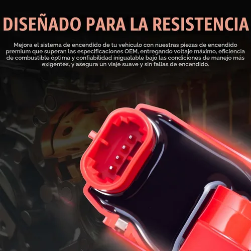 Vista 3 de Paquete de bobinas de encendido redondas y arnés de cables de bujía
