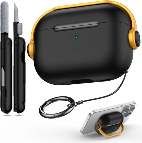Vista 24 de R-fun Funda para AirPods Pro 3, diseño de consola de juegos de silicona para Apple AirPods Pro de 3ª generación (cable USB-C), con kit limpiador