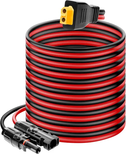 Vista 9 de Ansoufien Cable Conector de Panel Solar a Conector XT60 de 1 pie, Cable de Extensión de Carga Solar de 10 AWG Solar a XT60 XT60 (Enchufe Hembra)