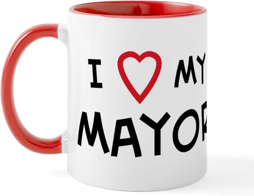 Vista 34 de CafePress I Love Mayor Mug Taza de café de cerámica de 11 oz (11.0 fl oz)