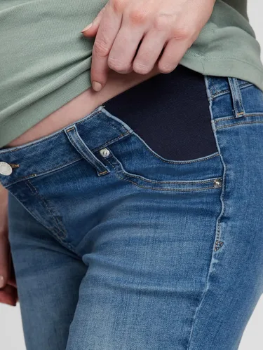 Vista 3 de GAP Pantalones de mezclilla para mujer con panel de inserción de maternidad