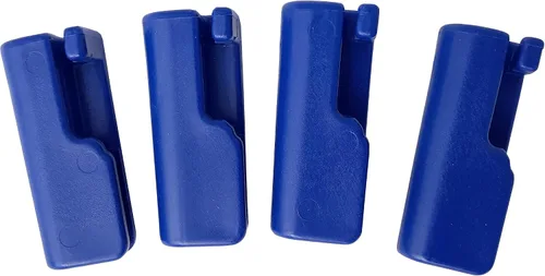 Vista 2 de Taylor Made Quick Knot - Ganchos para guardabarros de barco para línea de 1/4 pulgadas, nailon moldeado azul resistente, 2-1/8 x 1-1/8 x 3/4