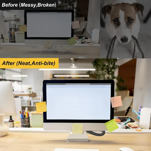 Vista 4 de Protectores de cable contra mascotas que no mastican, protectores de alambre de 1/2 pulgada y 10 pies para mascotas, fundas de cable para mascotas