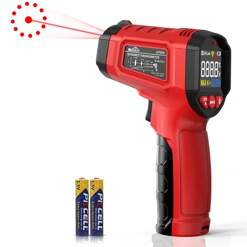 Vista 8 de Pistola Termómetro Infrarrojo, SQECH Pistola Termómetro Láser -40℉～2192℉ (-40℃～1200℃), Termómetro de Alta Temperatura sin Contacto 50:1 con Sonda