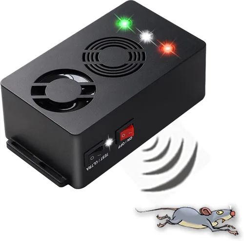 Vista 8 de Angveirt Repelente ultrasónico de roedores, funciona con pilas, repelente de ratones para motores de automóvil, repelente de plagas, disuasorio